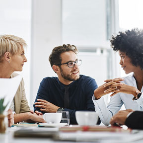 business people at table