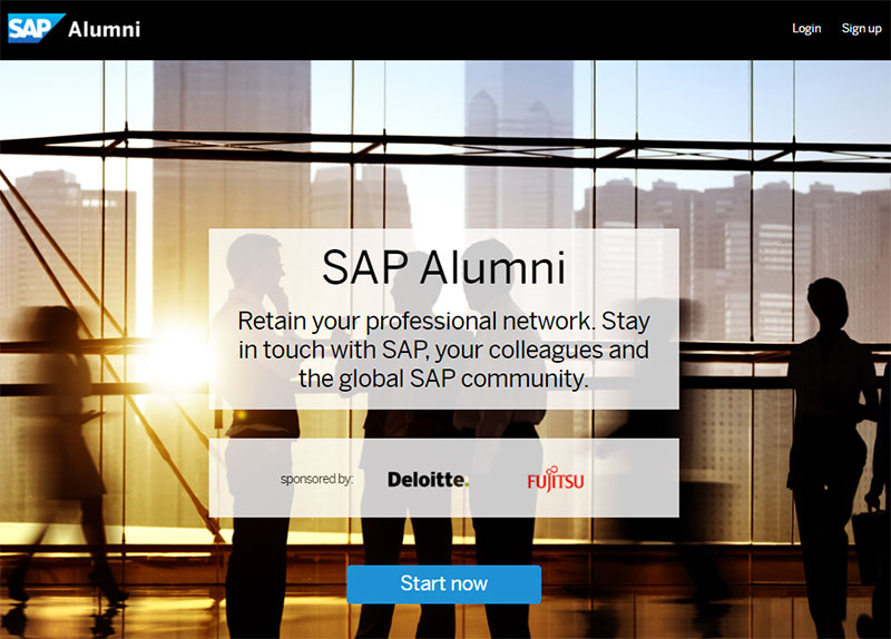 SAP alumni screenshot