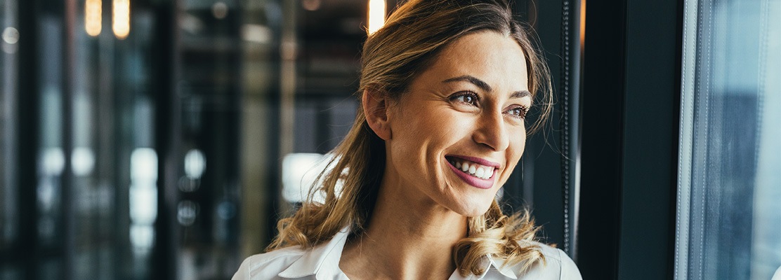 woman smiling