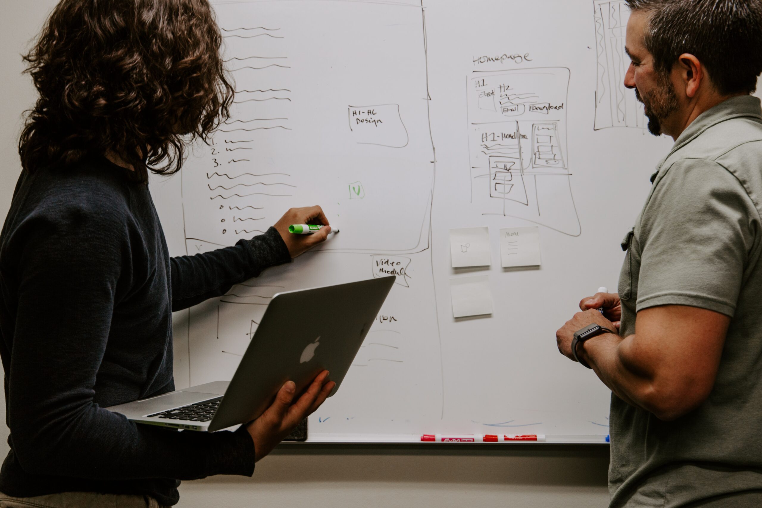 People planning on a whiteboard