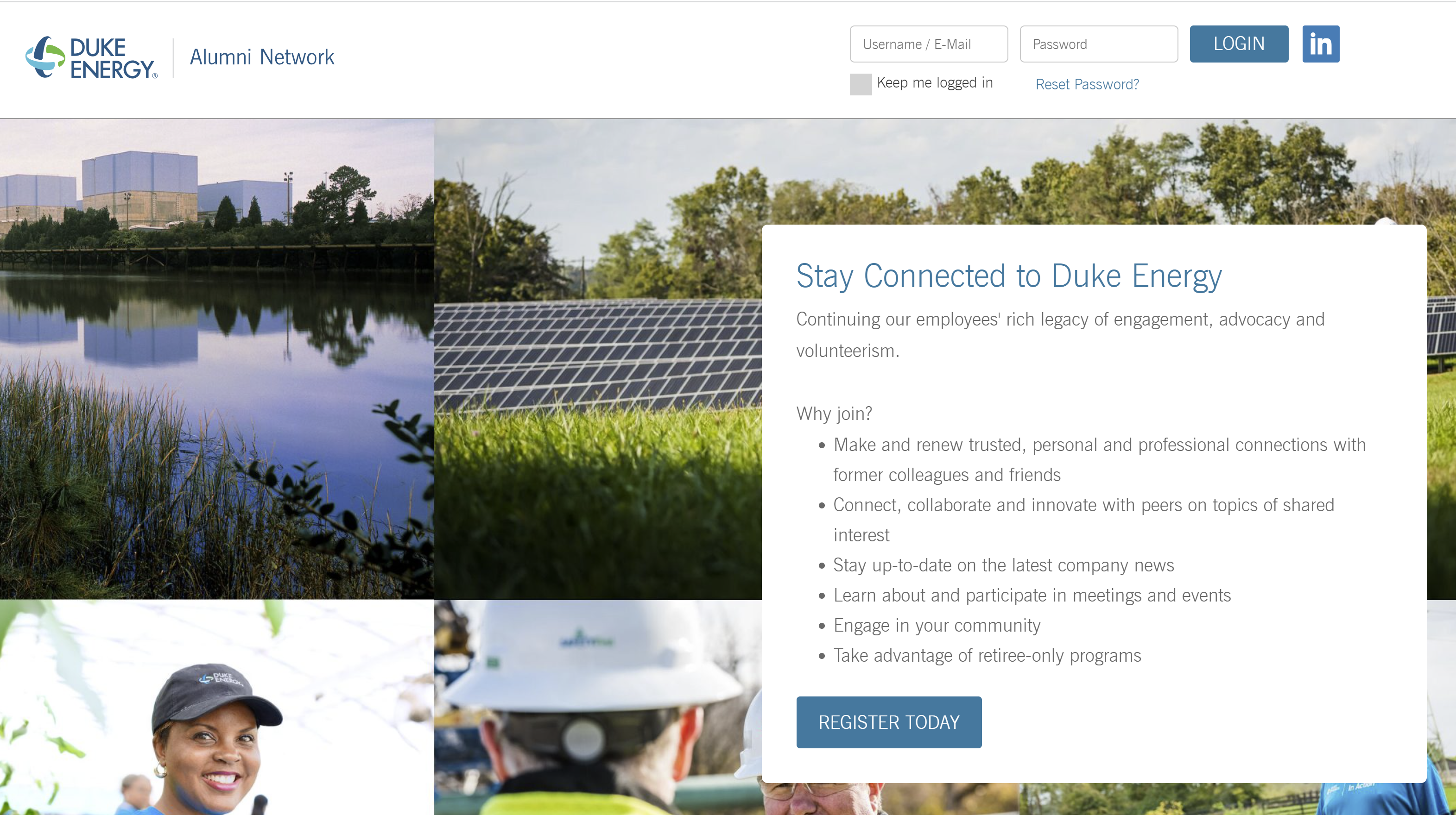 Duke Energy alumni portal