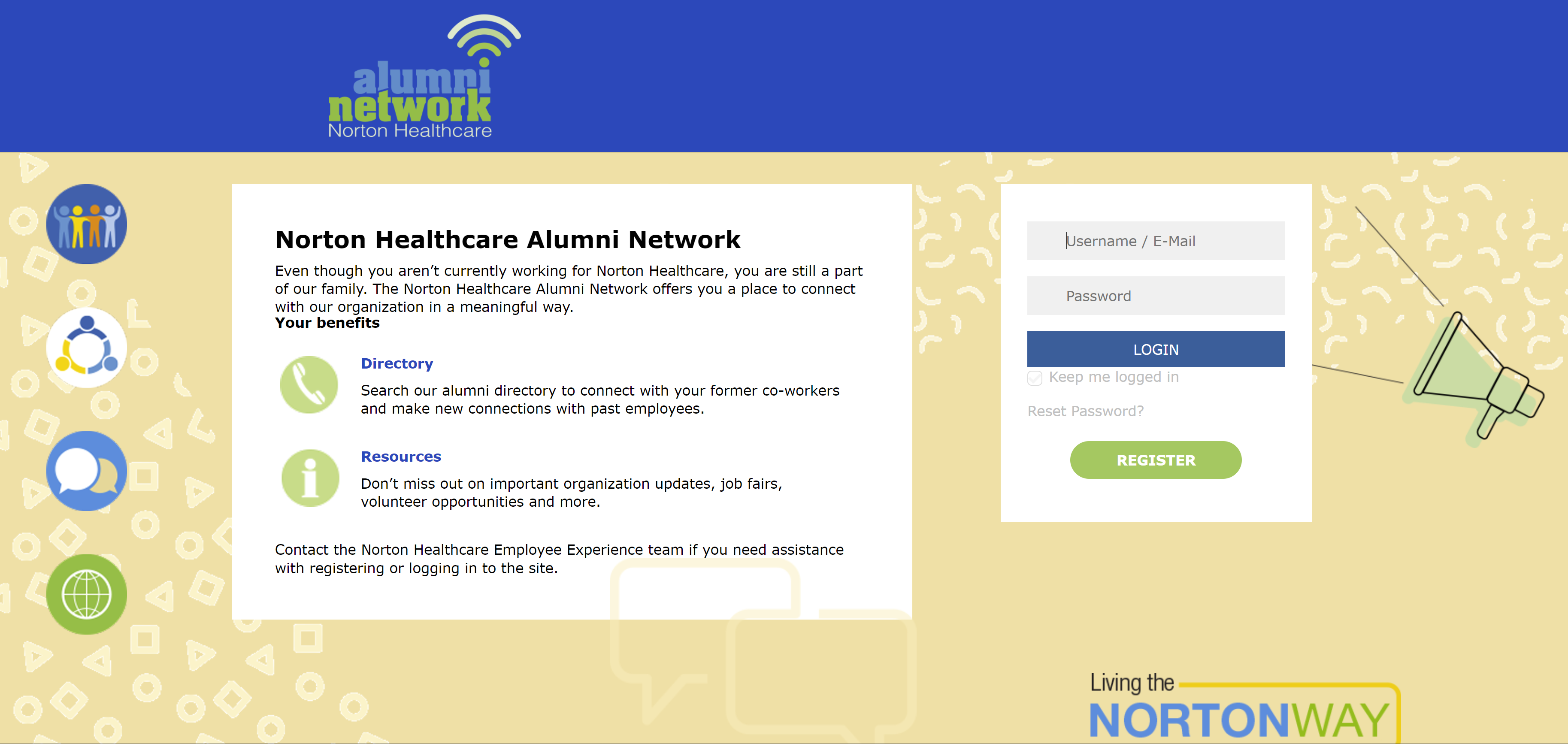 Norton Healthcare Alumni Network portal